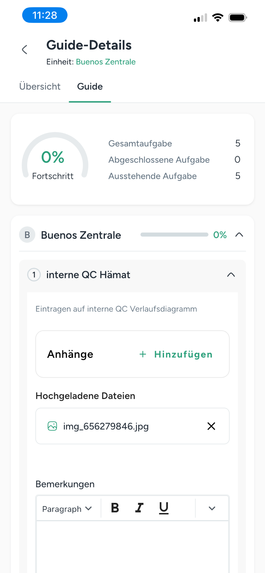 RiQS Guide-Details auf dem Smartphone